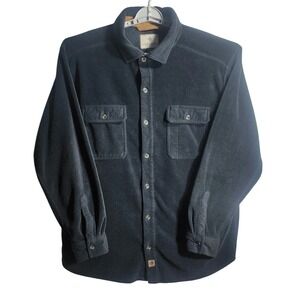 Legendary Whitetails Black Fleece Button Up Shirt Jacket Men's XL